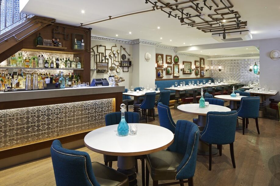 contemporary private dining room