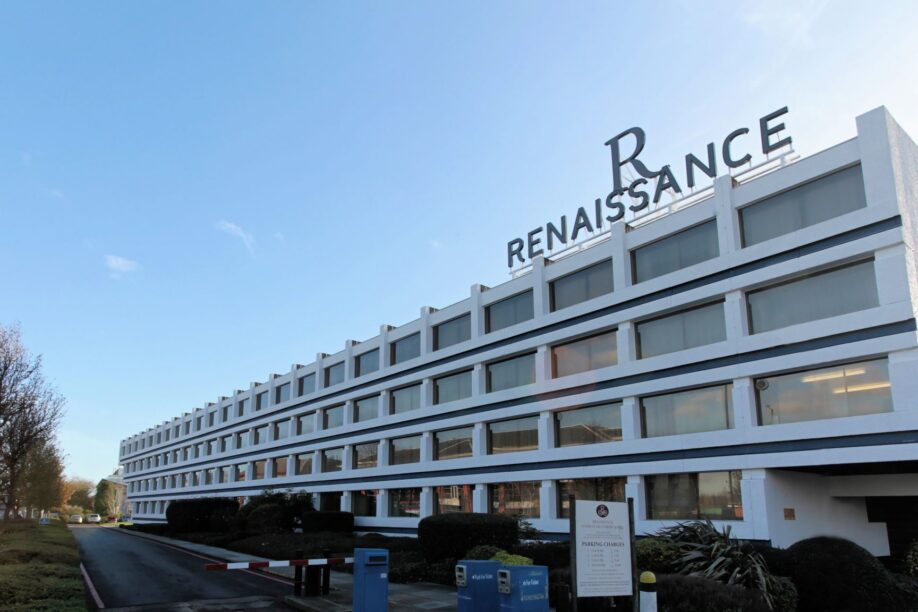 Outside large modern venue Heathrow