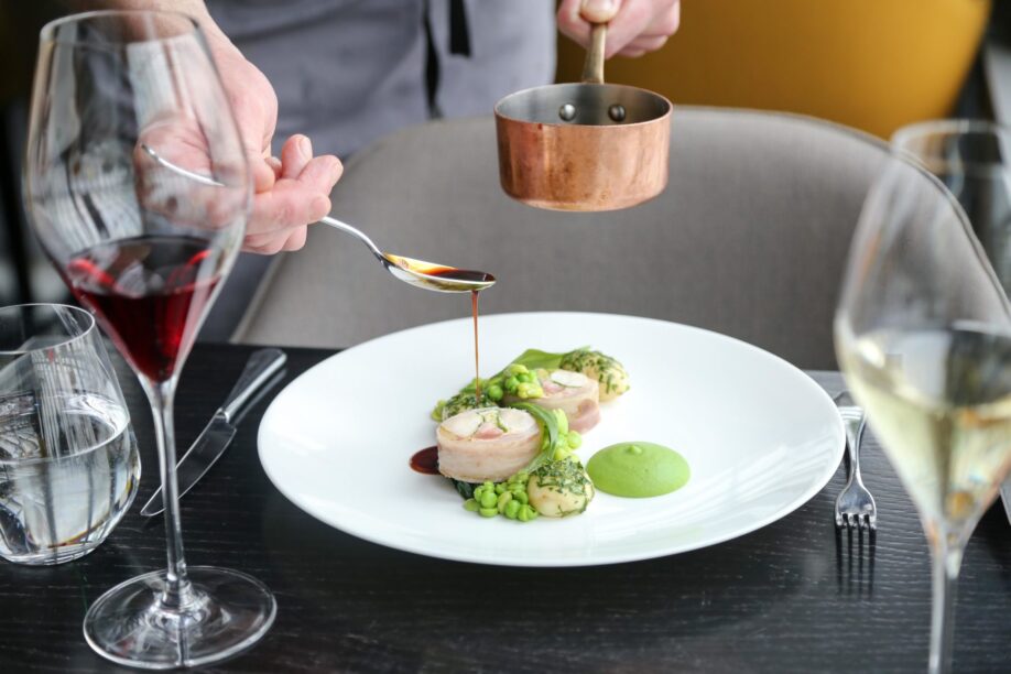 dining room with a view