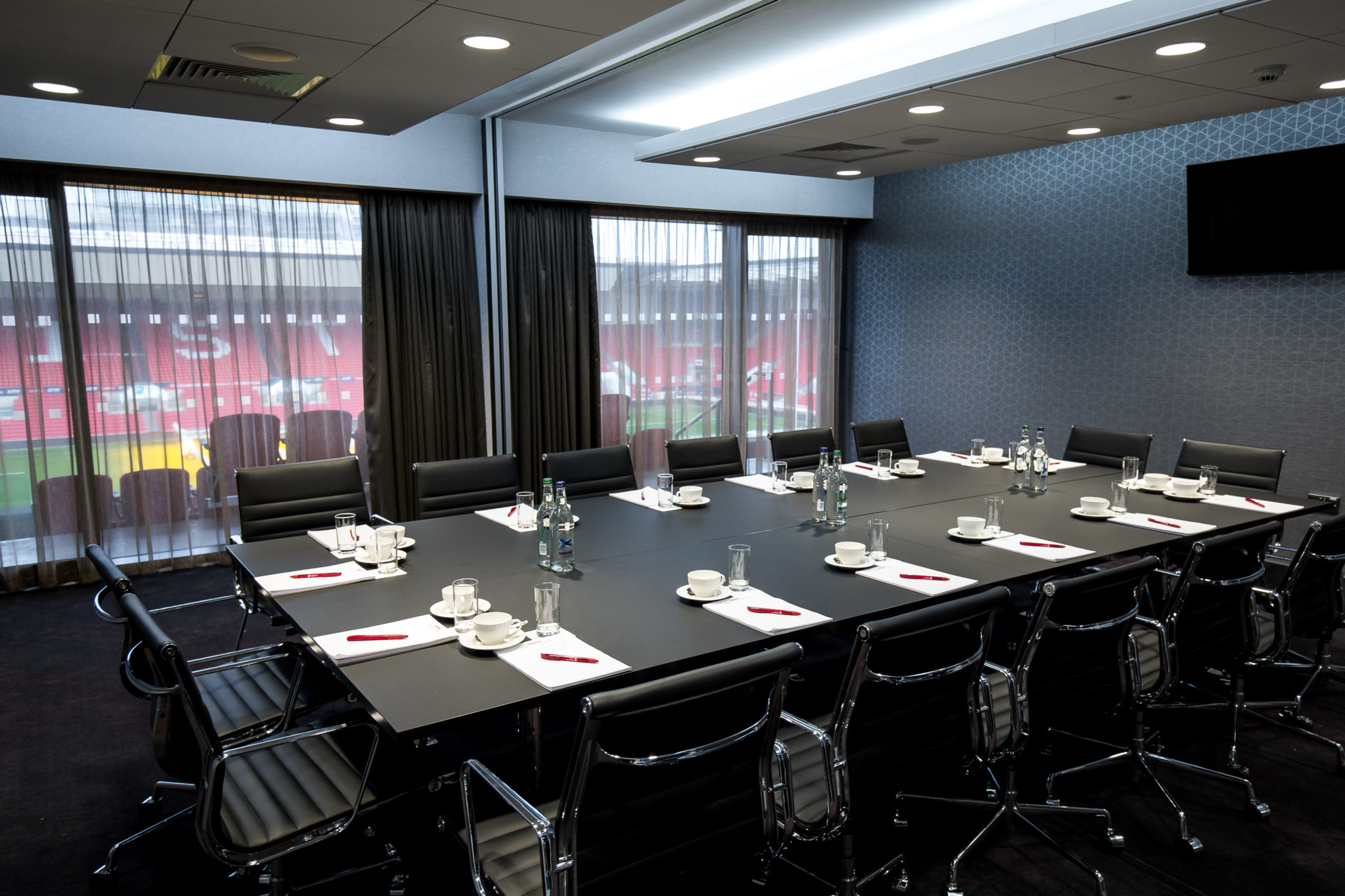 Corporate box pitch view for meetings