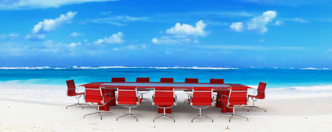 Meeting room in a tropical beach
