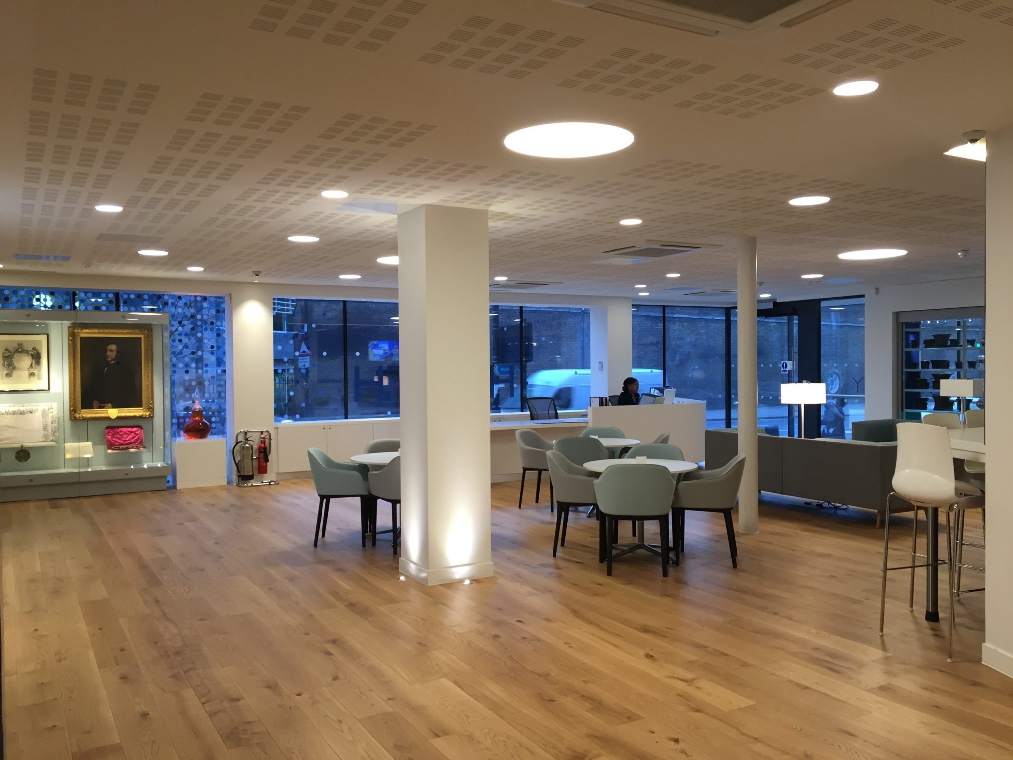 Bright spacious lounge reception space